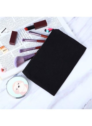 10 Pieces Cosmetic Bag Multipurpose Makeup Bag with Zipper Canvas Bag Travel Toiletry Pouch DIY Craft Bag Pencil Bag (S, Black) - pzsku/Z550A03667EA0892AF522Z/45/_/1687817041/a8be653c-2f15-4b93-b01b-f09f0a872e07