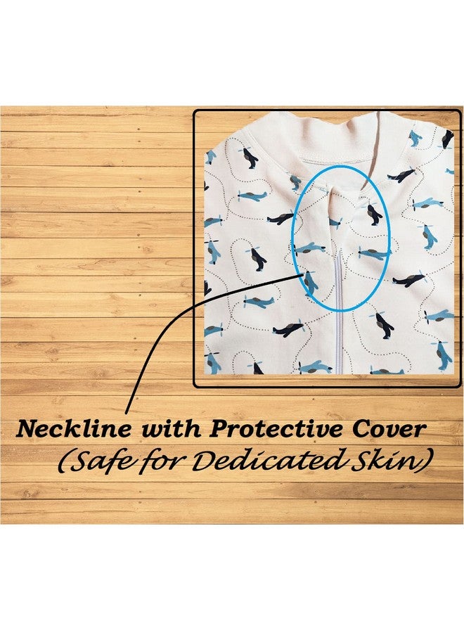 MammaChamp POD/Swaddle/Sleeping Bag/Sack for NewbornBaby 0-6 Months (Blue+White) - Image 3