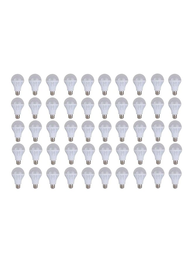 50 LED Bulbs 9 Watt  220v White