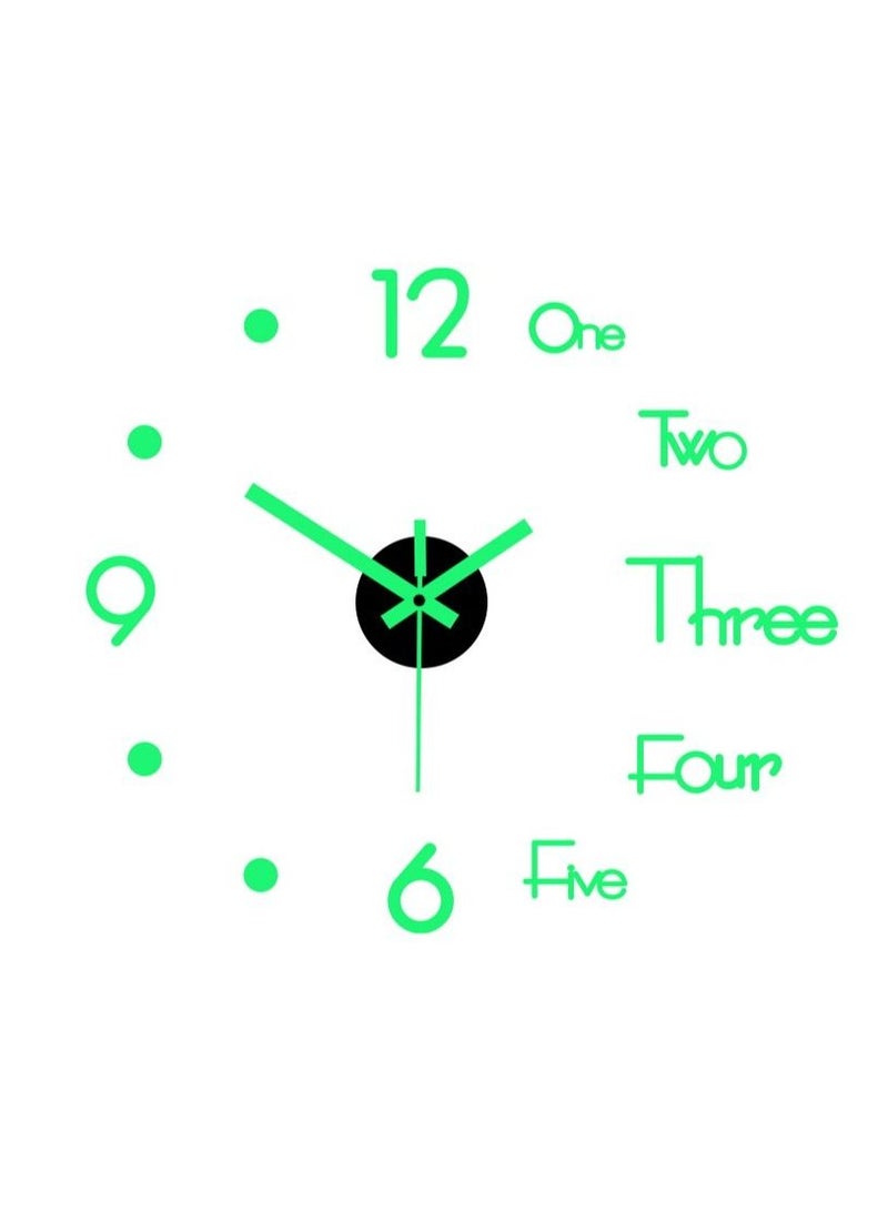 Wall Clock Luminous Digital Clock DIY Silent Wall Clock 40cm - Image 1