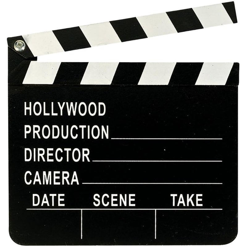 Amscan Premium Wooden Hollywood Directors Clapboard with Black White Finish 7 x 8 1 Pc Perfect for Aspiring Filmmakers and Movie Enthusiasts - Image 2