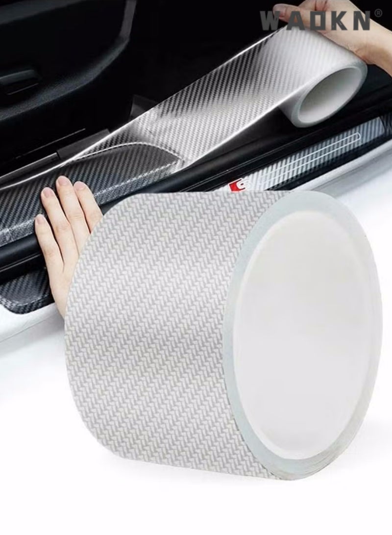 WAOKN Car Door Edge Guards Door Sill Protector, Automotive Anti-Collision Strip for Car Door Edge/Front and Rear Bumper/Door Sill Protector,5D Carbon Fiber Reflector, Trunk,Protector for Most Cars 2Inx33Ft  - Image 1
