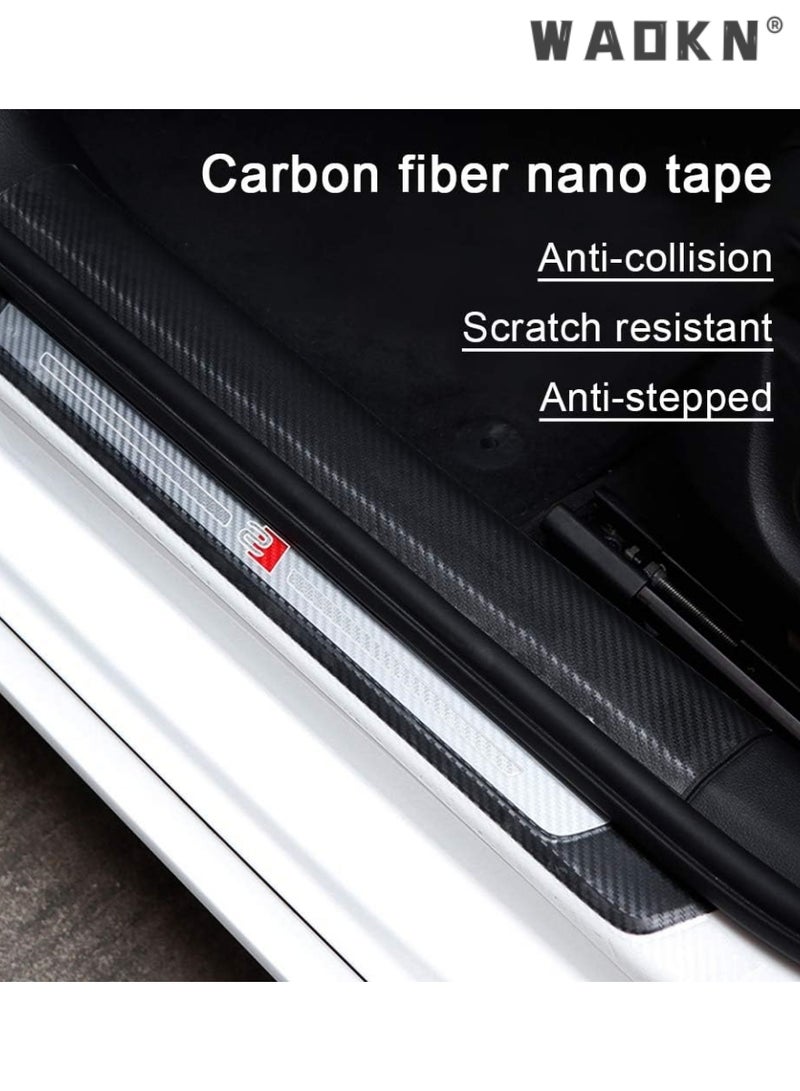 WAOKN Car Door Edge Guards Door Sill Protector, Automotive Anti-Collision Strip for Car Door Edge/Front and Rear Bumper/Door Sill Protector,5D Carbon Fiber Reflector, Trunk,Protector for Most Cars 2Inx33Ft  - Image 3