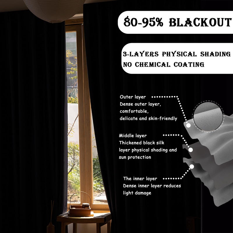 RoomDarkning Room Divider Curtains for Ceiling Track Rod  Blackout Ceiling Track Curtains with Hooks Noise Reduction Privacy Curtain for Wall Ceiling Mount Track  10 ft Wide x 8 ft Tall  Grey  1 Panel - Image 3