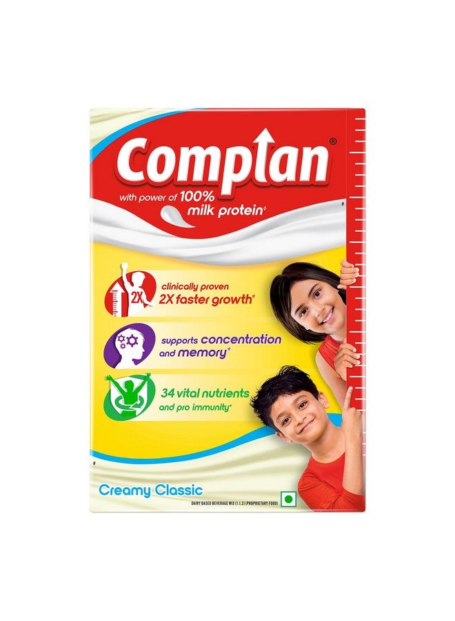 Complan Nutrition And Health Drink Creamy Classic 500G Refill Pack With Power Of 100% Milk Protein And Contrains 34 Vital Nutrients  - Image 2