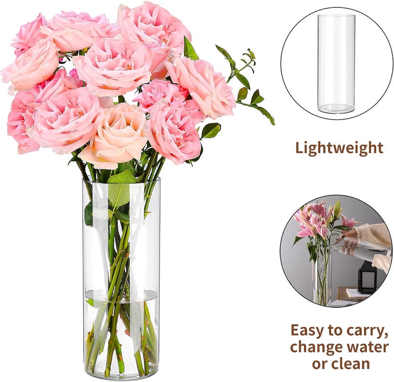 Guluto Unbreakable Transparent Flower Base, Acrylic, Stylish, Elegant, Large, Interior Vase, Hydroponic, Flower Arrangement, Artificial Flowers, Suitable for Living Room, Bedroom, Office Decoration - Image 5
