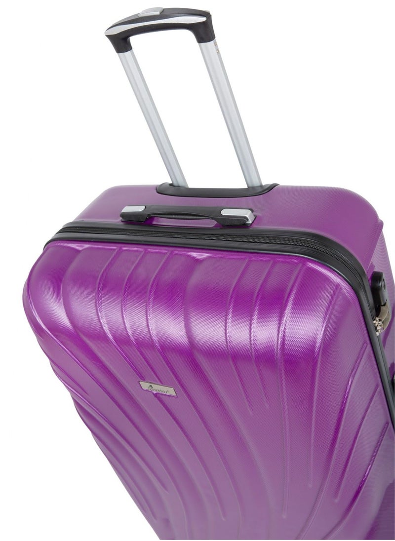 SENATOR - Hard Case Travel Bag Luggage Trolley for Unisex ABS Lightweight Suitcase with 4 Spinner Wheels KH115 Purple - Image 1