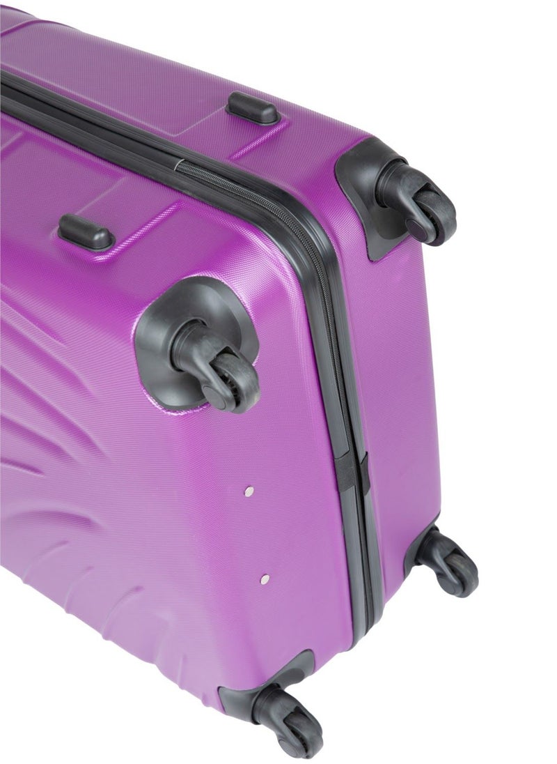 SENATOR - Hard Case Travel Bag Luggage Trolley for Unisex ABS Lightweight Suitcase with 4 Spinner Wheels KH115 Purple - Image 1