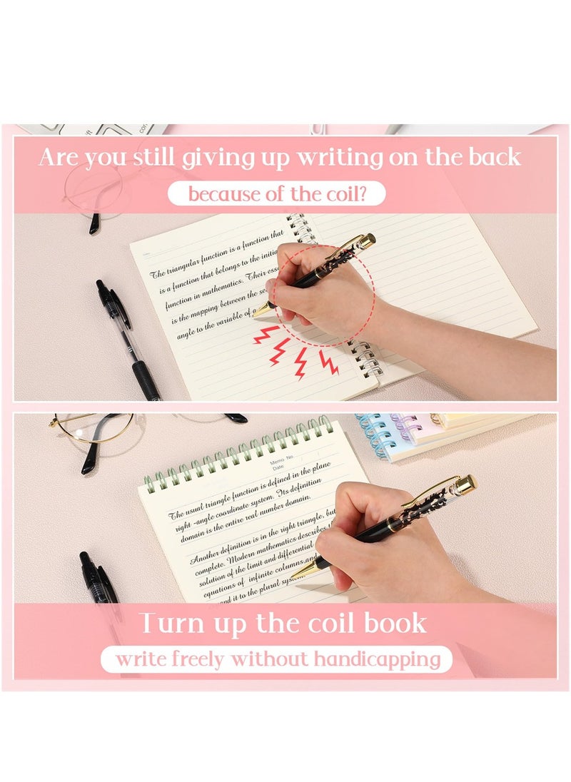 KASTWAVE - Spiral Notebooks, 12 Pcs Top Bound Spiral Notebook, A5 Steno Pads with Colorful PP Cover Ruled Lined Paper 80 Sheets (160 Pages) Journal Notepad forStudy and Notes, 6 Colors - Image 1
