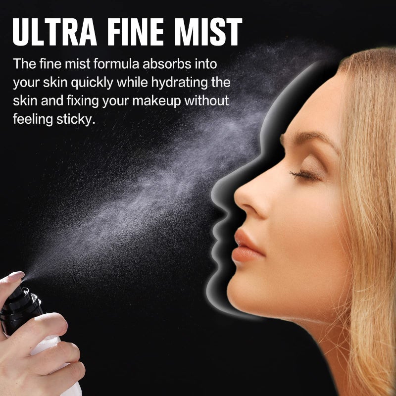 UCANBEMAKEUP Dewy Makeup Setting Spray Shimmer Glow Finish Hydrating Illuminating Finishing Spray for face Lightweight Long Lasting Make Up Fixing Hydrate Skin for a Bright Look 3.15 Fl Oz - Image 4