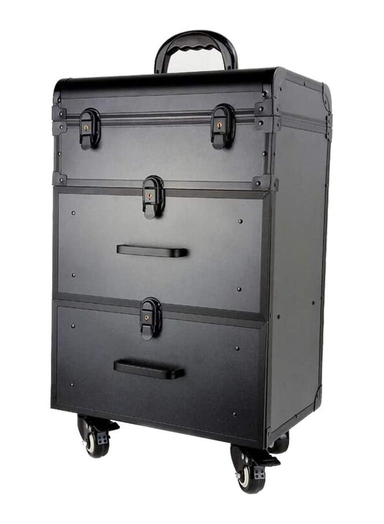 Professional Cosmetic Trolley Train Case With Drawers  - Image 1