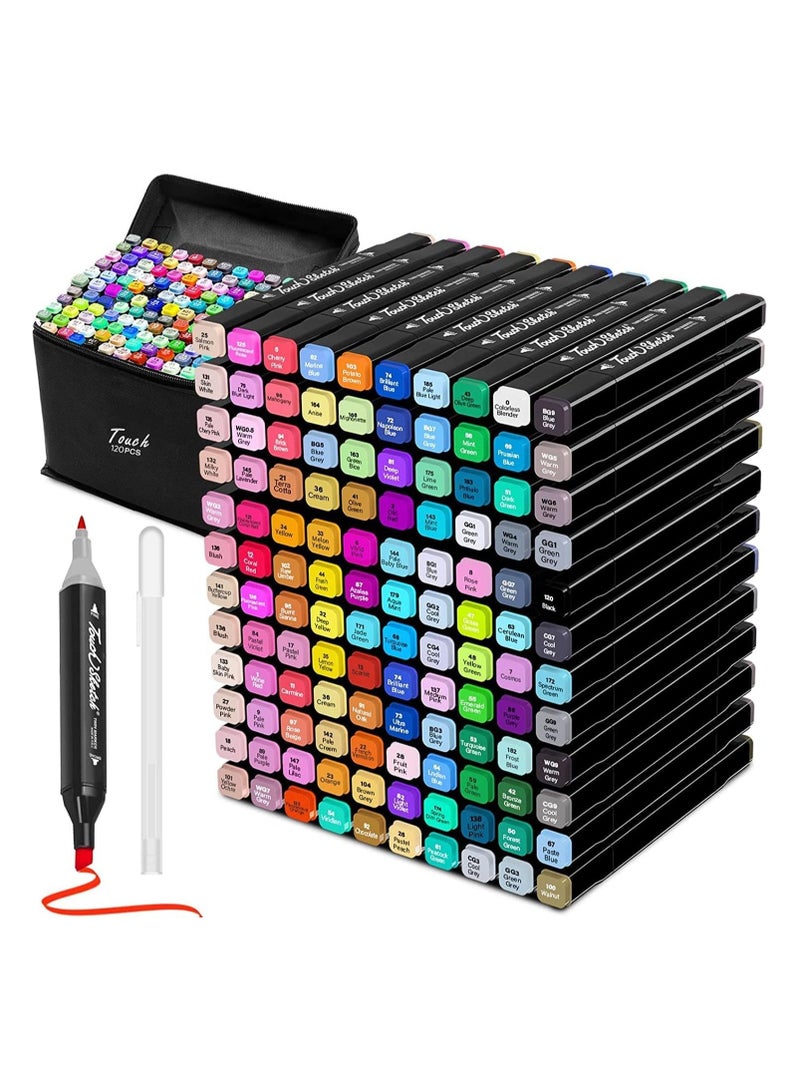 Generic 120-Piece Drawing Twin Marker Painting Pen Set Multicolor  - Image 2