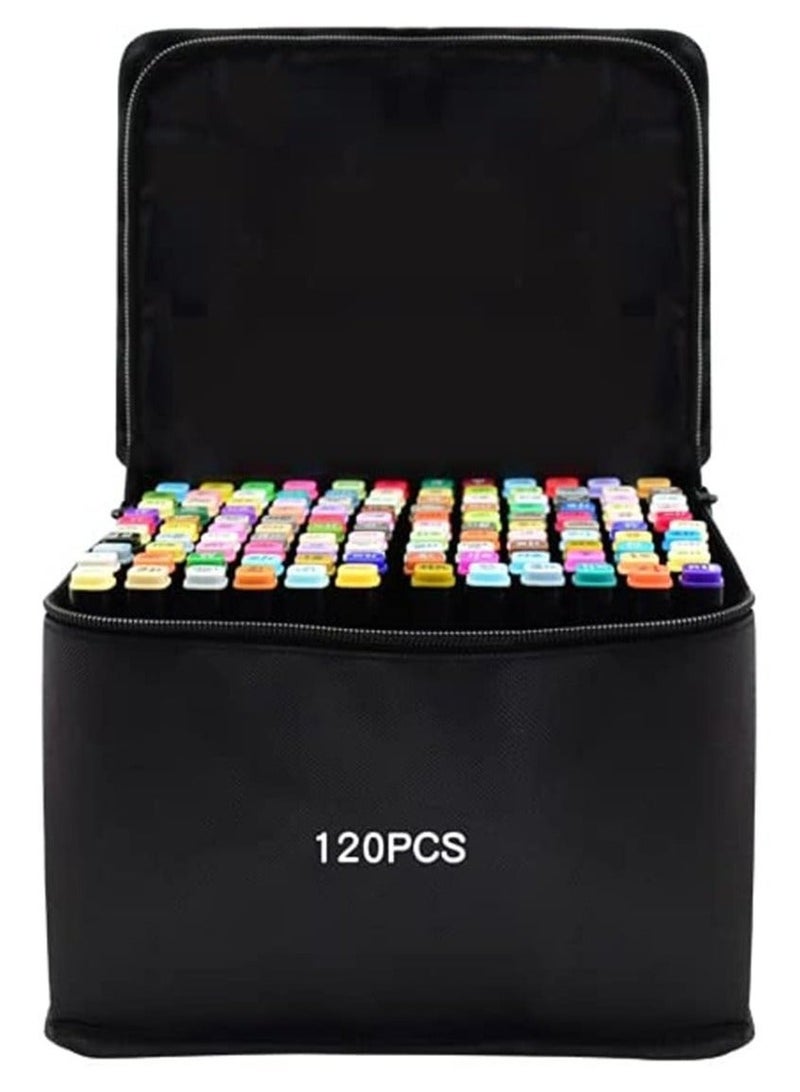 120-Piece Drawing Twin Marker Painting Pen Set Multicolor - Image 1