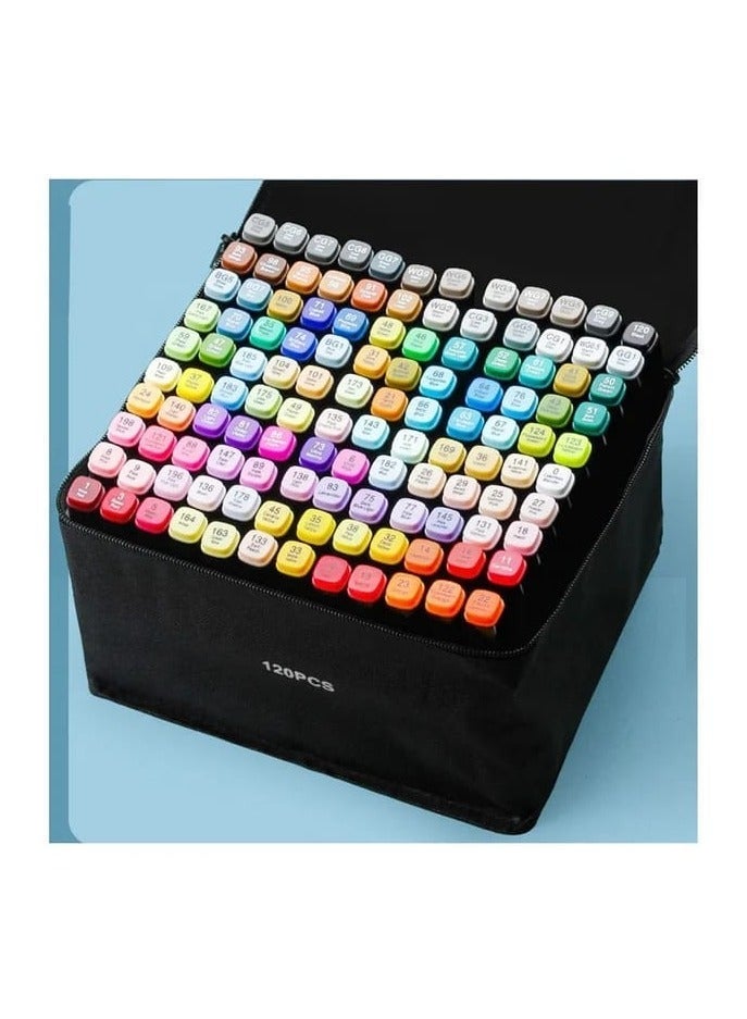 120-Piece Drawing Twin Marker Painting Pen Set Multicolor - Image 4