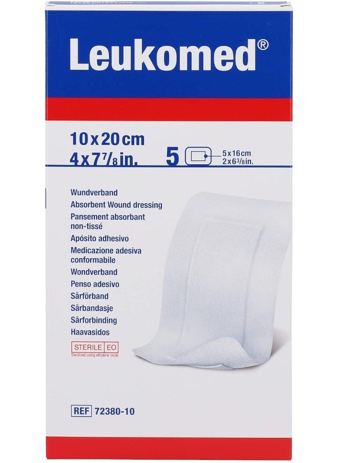 BSN Medical BSN Medical Leukomed Non-Woven Sterile Adhesive Wound Dressing with Pad, 10 cm x 20 cm Size  - Image 1