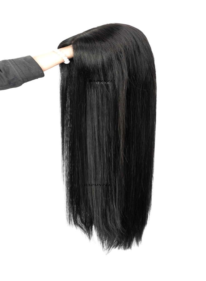 Artifice 32 inches Long Straight Full Head Natural Looking Hair Wig Extension For Hair Loss & Bald Head Solution For Women Party Girls NATURAL BLACK - Image 3