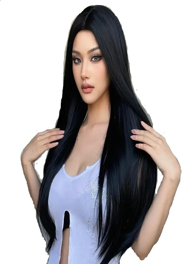 Artifice 32 inches Long Straight Full Head Natural Looking Hair Wig Extension For Hair Loss & Bald Head Solution For Women Party Girls NATURAL BLACK - Image 1