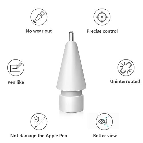 SIXFU Upgraded Replacement Tips for Apple Pencil, Mix Metal Tips for Apple Pencil 2nd Generation/ 1st Gen/USB C/Pencil Pro Tips(4 Pack) - Image 3