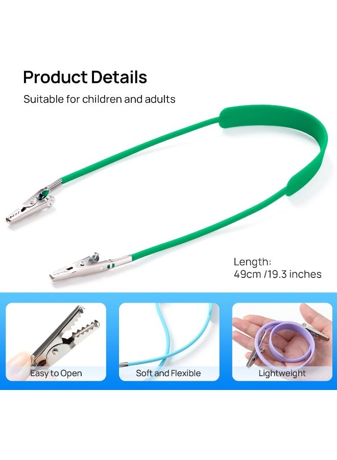 JMU Dental Bib Clips Autoclavable 10 Pcs, Silicone Bib Holder Clips Individually Wrapped Napkin Clips, Green - Image 5