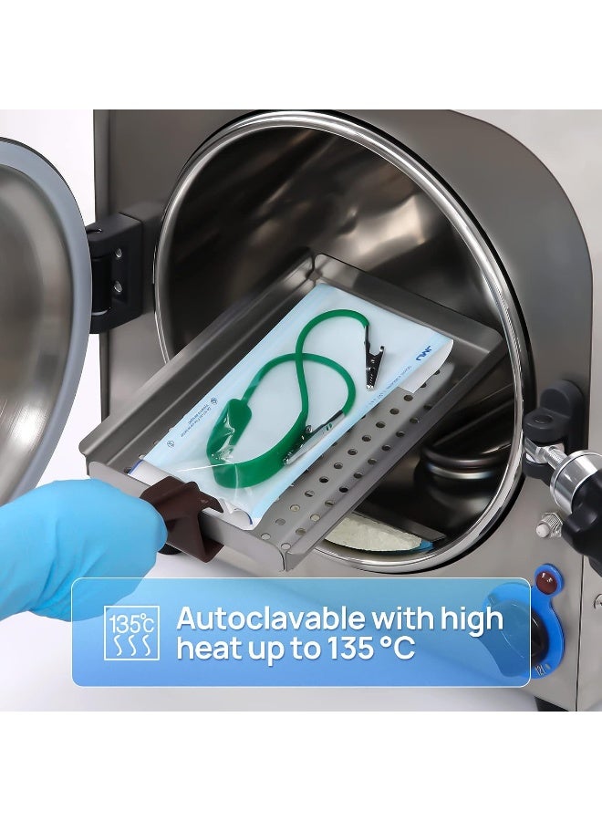 JMU Dental Bib Clips Autoclavable 10 Pcs, Silicone Bib Holder Clips Individually Wrapped Napkin Clips, Green - Image 3