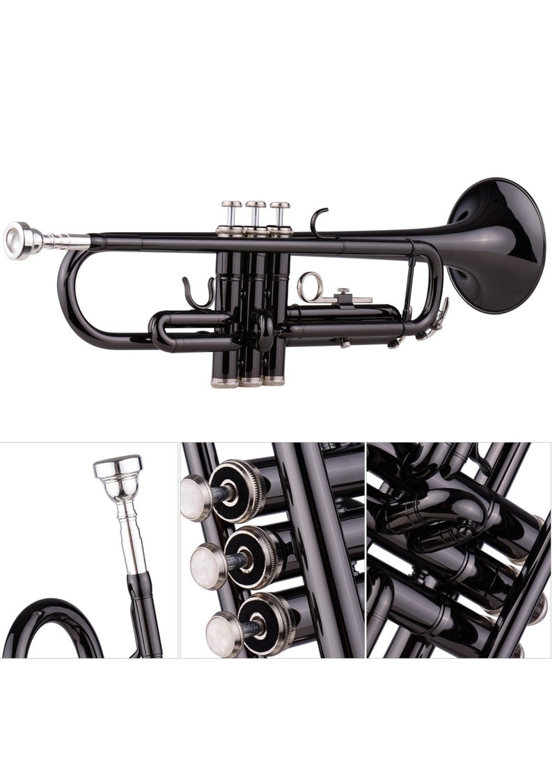 Brass Plated Black Bb Trumpet Set for Beginner Student with Hard Case Straps Mouthpiece Gloves Polishing Cloth - pzsku/Z550ADEE222B172365BE2Z/45/_/1733391159/d6a16496-724a-4e0c-9fb8-71675b7a56b1