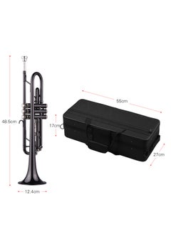 Brass Plated Black Bb Trumpet Set for Beginner Student with Hard Case Straps Mouthpiece Gloves Polishing Cloth - pzsku/Z550ADEE222B172365BE2Z/45/_/1733391296/756c90db-6e96-4931-924d-a85539d71bba