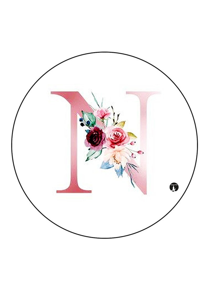 RKN Letter N Printed Mouse Pad  Multicolour