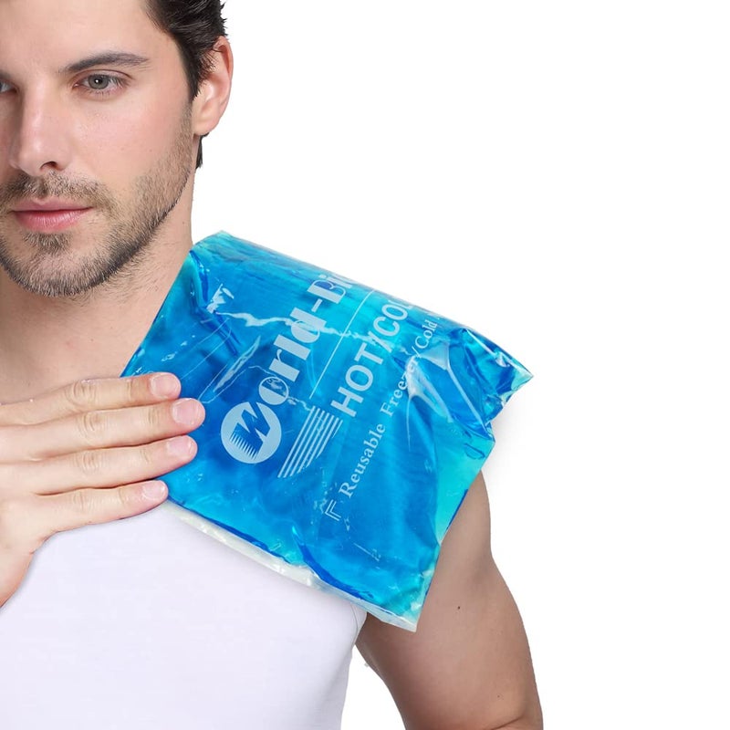 Extra Large Gel Ice Packs for Injuries Reusable Gel Cold Compress for Shoulder Knee Back and Neck Hot and Cold Packs for Pain Injury Surgery Flexible Ice Pack for Injury 83 x 124