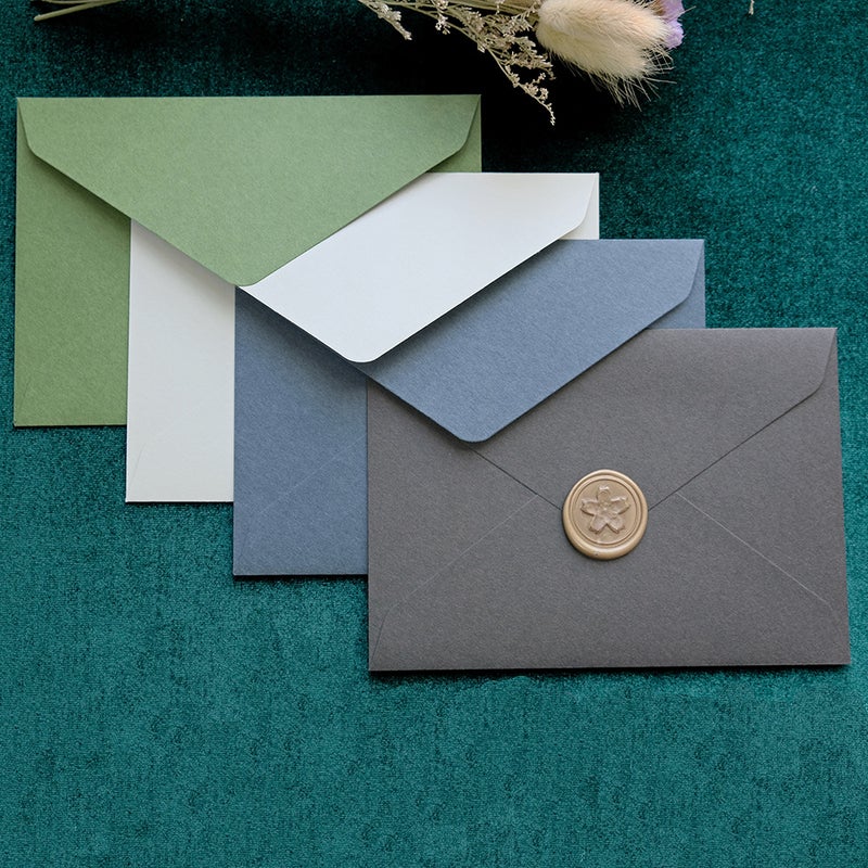 Color Special Art Paper Can Be Gilded Logo Retro Velvet Flower 120 Grams Thick Western Triangle Large Envelope High Sense - Image 4