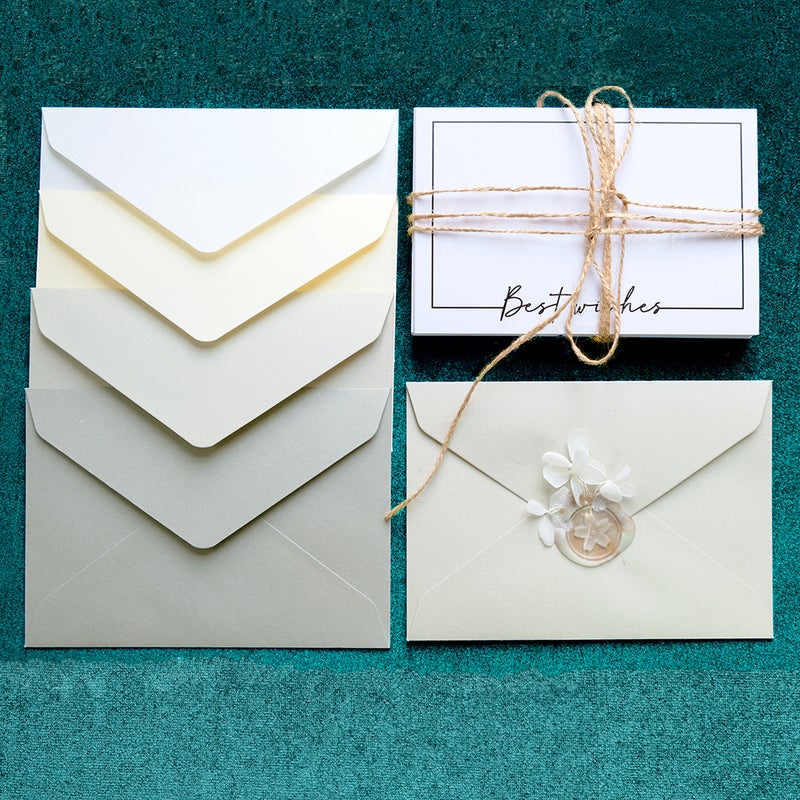 Color Special Art Paper Can Be Gilded Logo Retro Velvet Flower 120 Grams Thick Western Triangle Large Envelope High Sense - Image 5