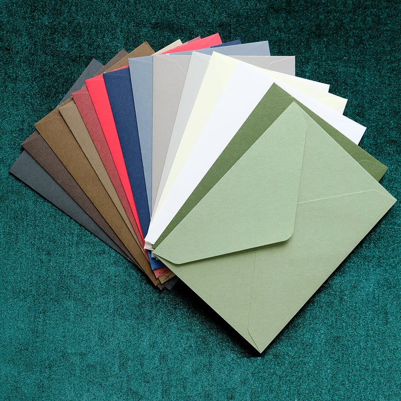 Color Special Art Paper Can Be Gilded Logo Retro Velvet Flower 120 Grams Thick Western Triangle Large Envelope High Sense - Image 2