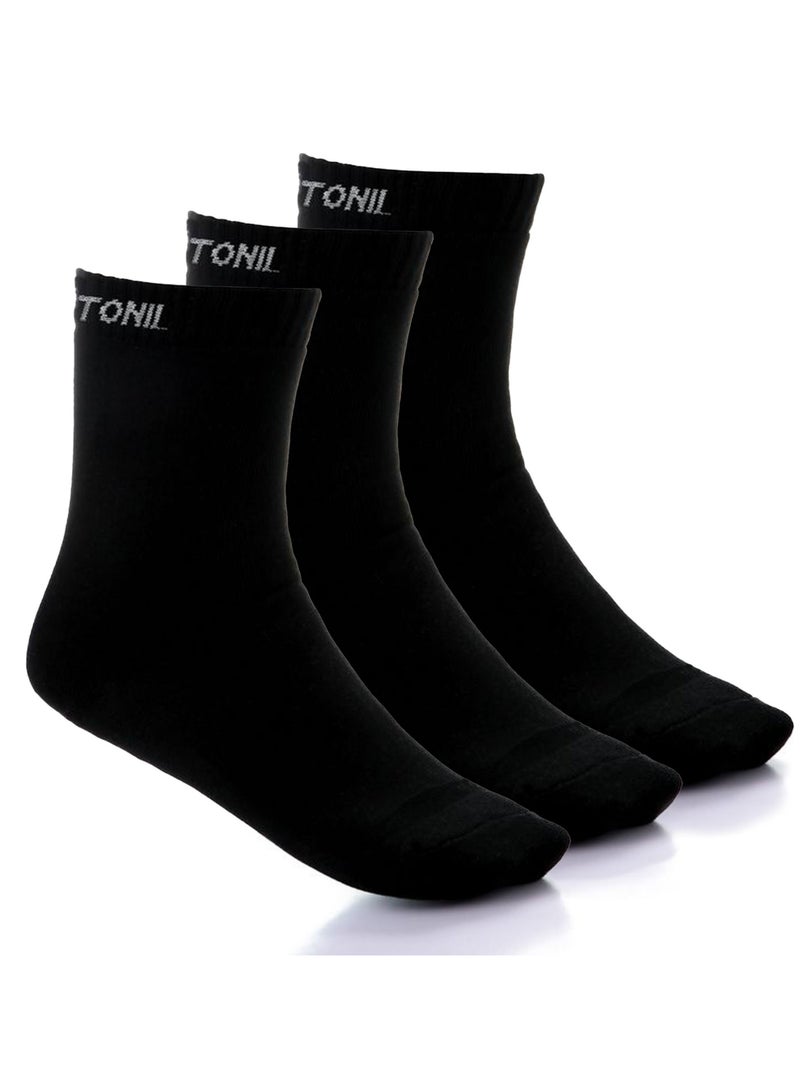 COTTONIL Pack of 3 Cotton Half Towel Sport Socks for Men - Image 1