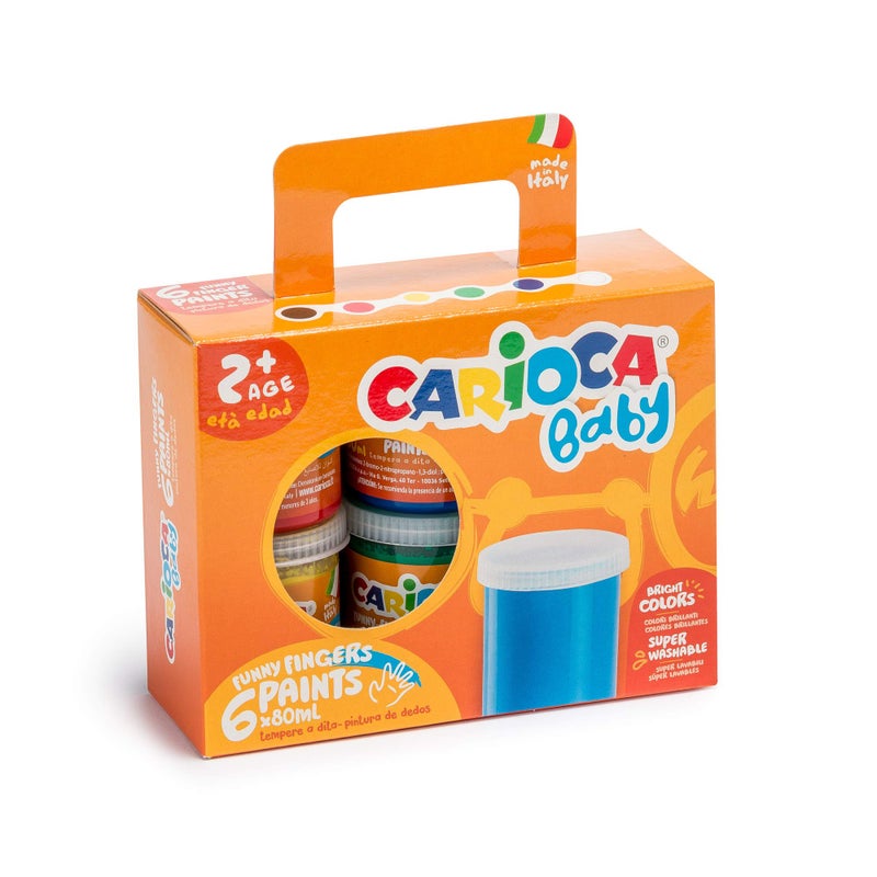 Carioca CARKO032 Baby Finger Paint80 ml Pack of 6