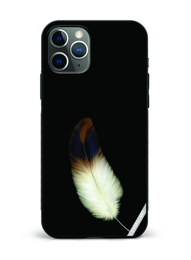 COVERSCART Protective Case Cover For Apple iPhone 11 Pro Max Feather Design Black