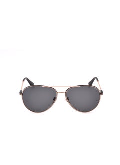 POLICE Men's Aviator Shape  Stainless steel Sunglasses SPLL11M590302 - Lens Size: 59 Mm - Rose Gold With Semi Matt Black  - Image 2