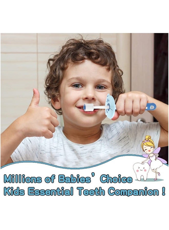 Zikra فرشاة أسنان للأطفال من قطعتين، مع شعيرات سيليكون ناعمة وحماية ضد الاختناق، من 0 إلى 12 سنة - Image 4