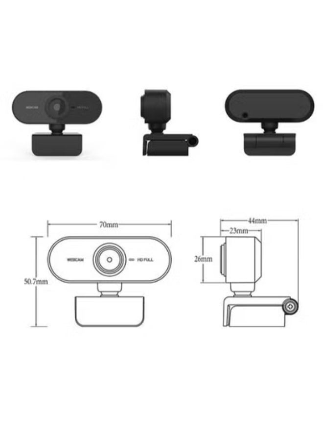 AROAQ - Full HD 1080P Webcams pc computer cameras with Built-in HD microphone Clip-on Digital Video webcam for Online Teaching Live Meet - Image 1