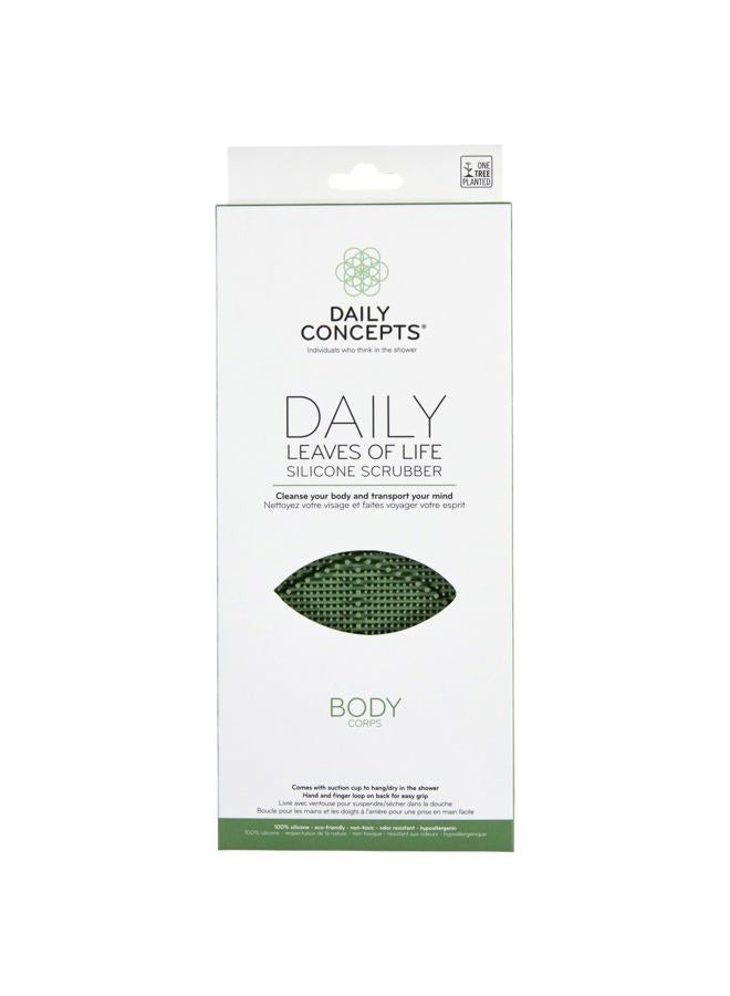 Daily Concepts Daily Leaves of Life Body Silicone Scrubber - The Silicone Bristles Exfoliate, Cleanse and Massage Your Chest, Shoulders, Arms, Legs and Back to Leave Your Skin Feeling Fresh, Clean and Smooth - Image 3