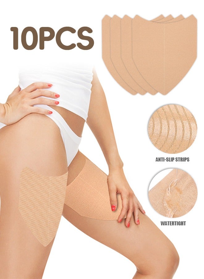 Inner Thigh Anti-Wear Patch 10 Pcs, High Elasticity Invisible Inner Thigh Anti-wear Patch, Thigh Protectors from Chafing (Skin Color) - Image 1
