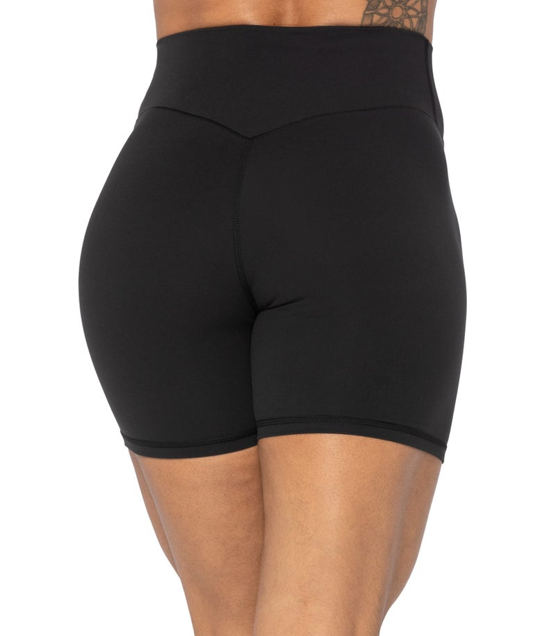 Sunzel No Front Seam High Waist Biker Shorts for Women, Squat Proof Yoga Workout Gym Bike Shorts 5" Inseam Ash Blue Small - Image 4