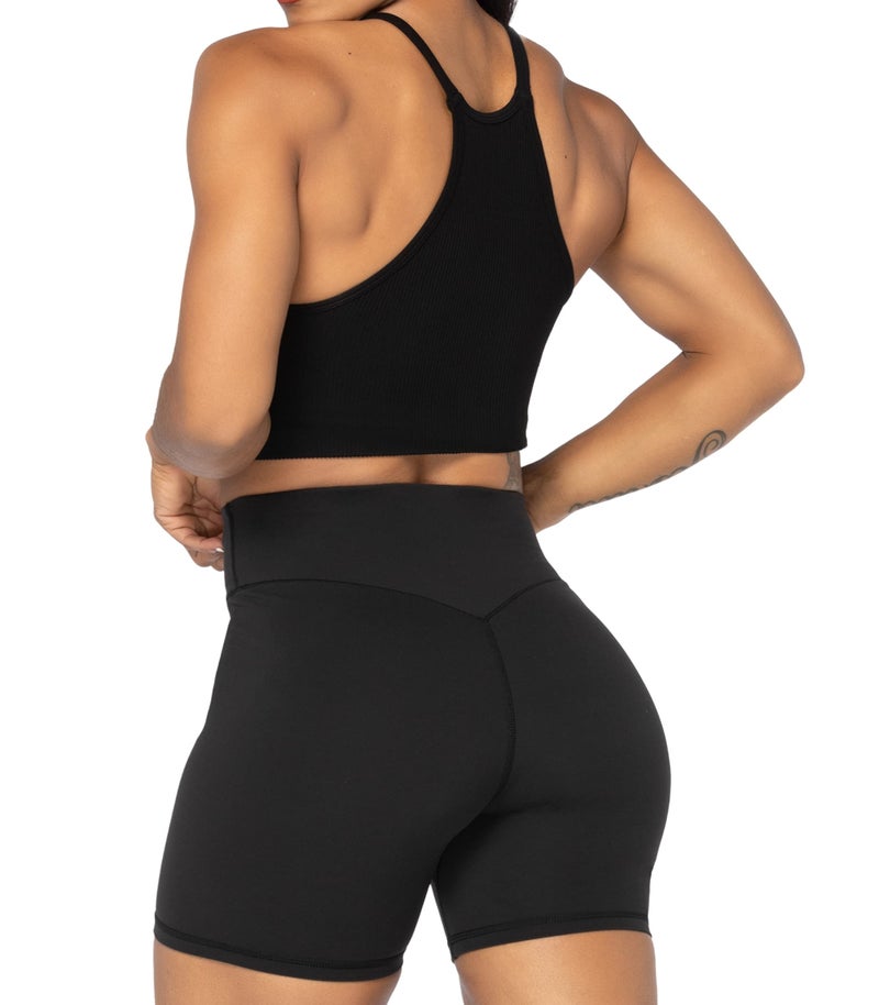 Sunzel No Front Seam High Waist Biker Shorts for Women, Squat Proof Yoga Workout Gym Bike Shorts 5" Inseam Ash Blue Small - Image 5