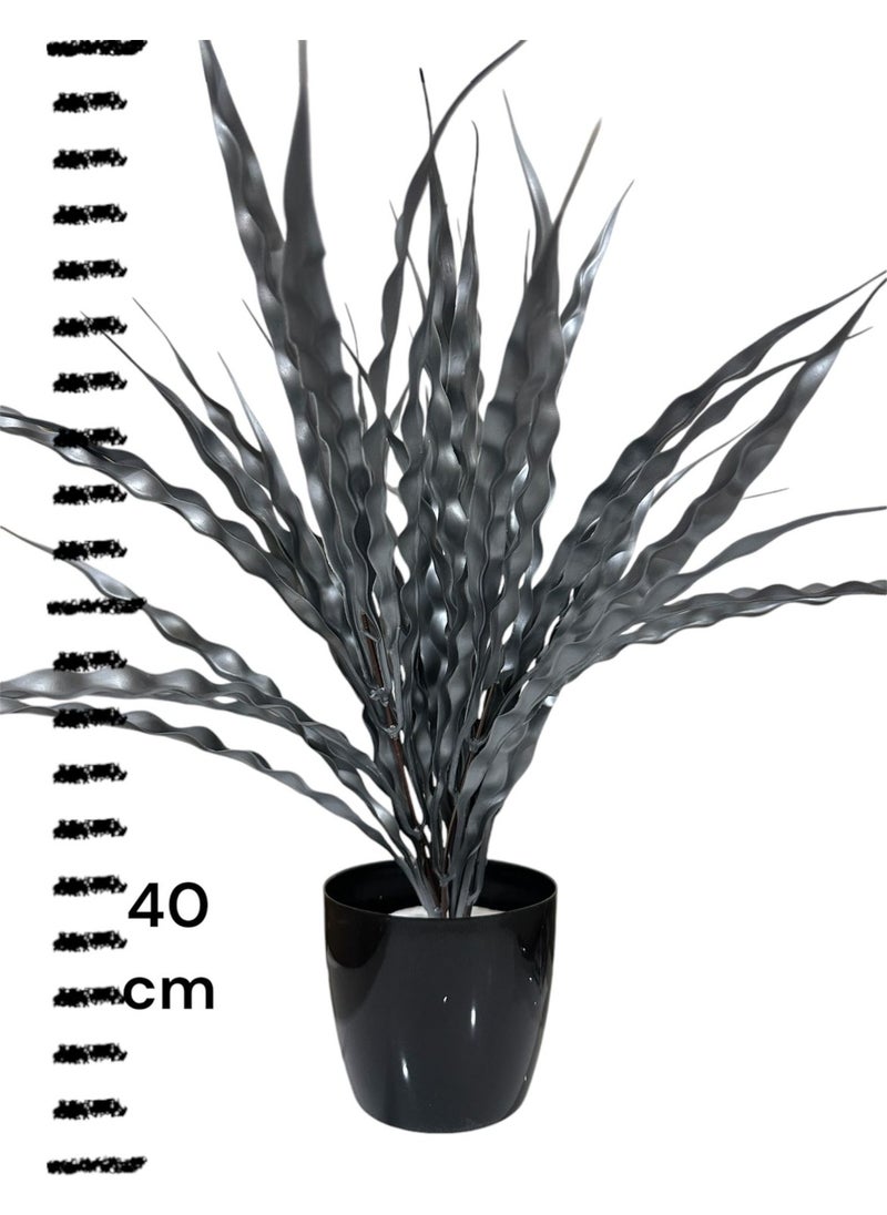 Artificial Flower Black Pot Silver Treasures Sword Tree - pzsku/Z550B6037EC80EE50DE41Z/45/_/1730722858/6975ffb0-7dc2-4d57-b3dd-21d06e529b86