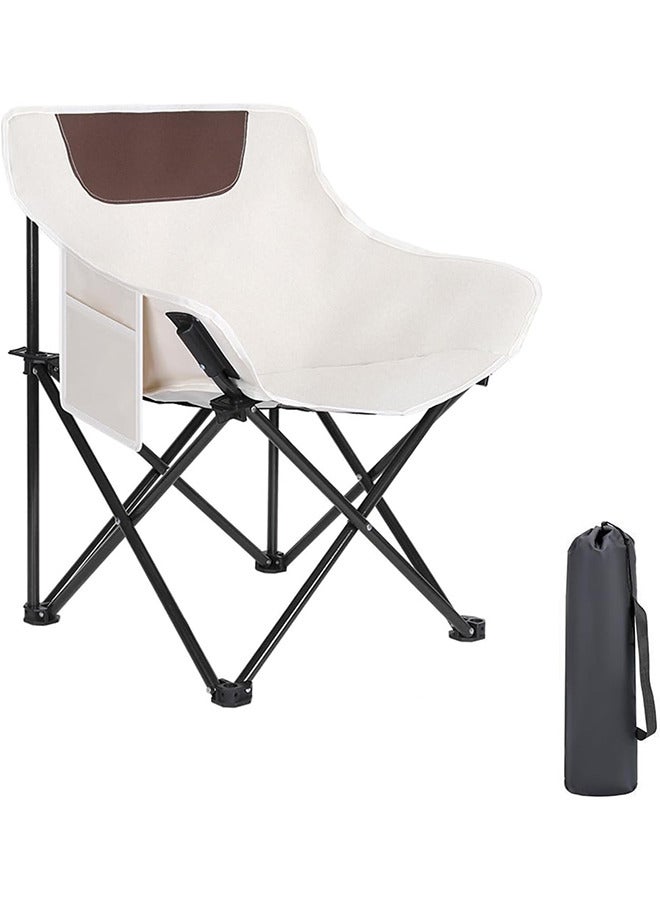 رات سو كرسي تخييم قابل للنقل، كرسي شاطئ قابل للطي مع جيوب جانبية، كرسي مدمج وقابل للطي مع حقيبة حمل للسفر في الهواء الطلق، النزهات، الشواء، والتخييم - Image 1