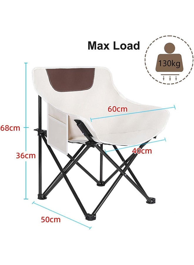 رات سو كرسي تخييم قابل للنقل، كرسي شاطئ قابل للطي مع جيوب جانبية، كرسي مدمج وقابل للطي مع حقيبة حمل للسفر في الهواء الطلق، النزهات، الشواء، والتخييم - Image 2