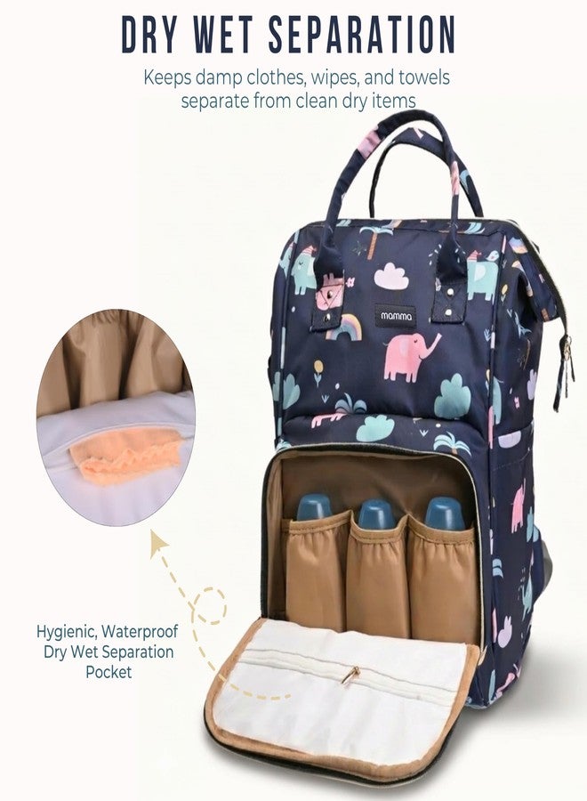 MAMMA Diaper Bag for Mothers for Travel, Baby Bag for Mother Travel, Hospital Bag for Delivery Women, Baby Diaper Bag for Mom, 12 Pockets Diaper Bags for Mothers with 9 Months Warranty - Image 5