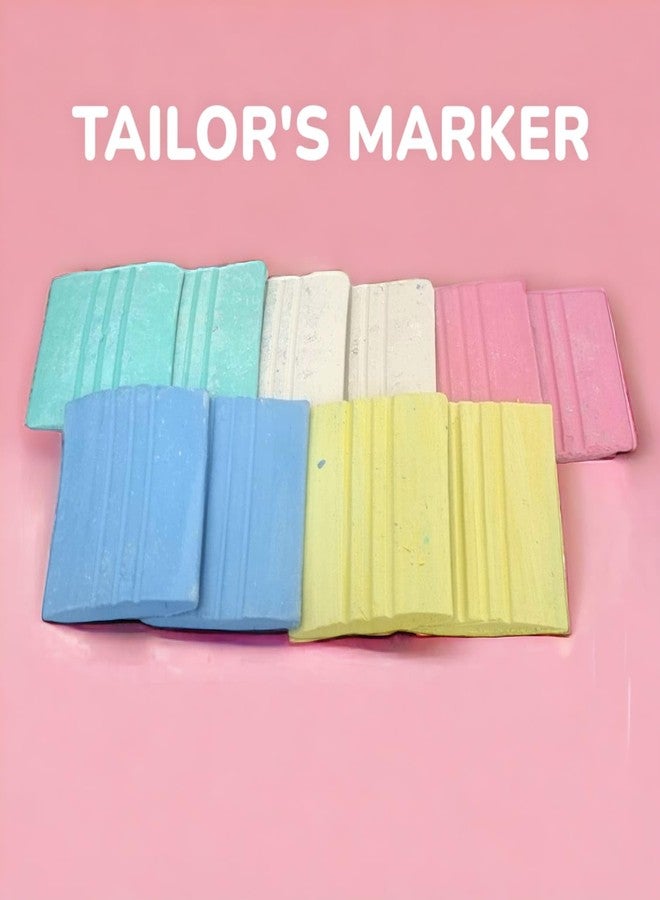 RIANZ Pack of 10 Pieces Smooth Tailor Chalk Markers Box for Perfect mark's on Fabrics. Ideal for Sewing, Boutique, Quilting, Alteration, Tailoring & Fashion Designing (Pack of 10 - Multi Color) - Image 2