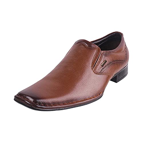 Mochi Mens Leather Tan Mocassin (Size (6 UK (40 EU)) - Image 1
