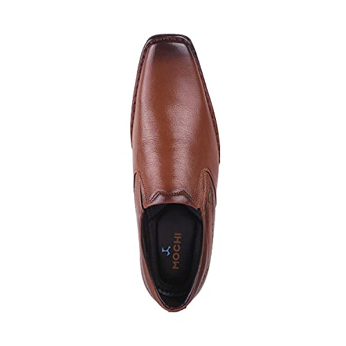 Mochi Mens Leather Tan Mocassin (Size (6 UK (40 EU)) - Image 5