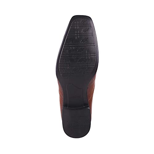 Mochi Mens Leather Tan Mocassin (Size (6 UK (40 EU)) - Image 4