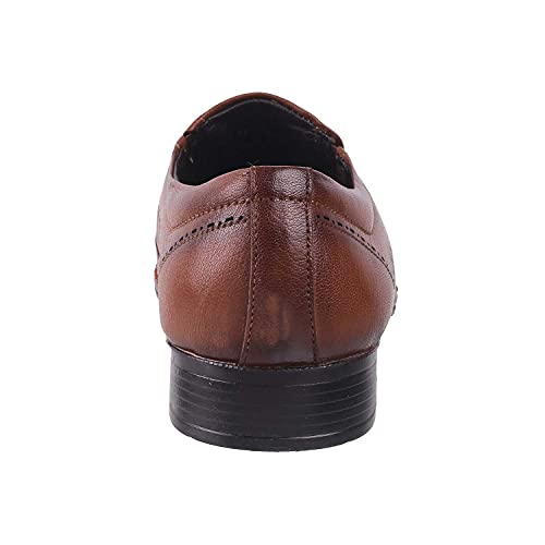 Mochi Mens Leather Tan Mocassin (Size (6 UK (40 EU)) - Image 3